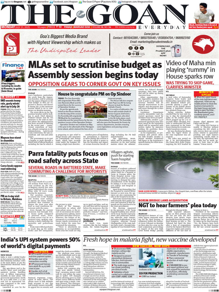 Goa Assembly Budget Session Overview | PDF