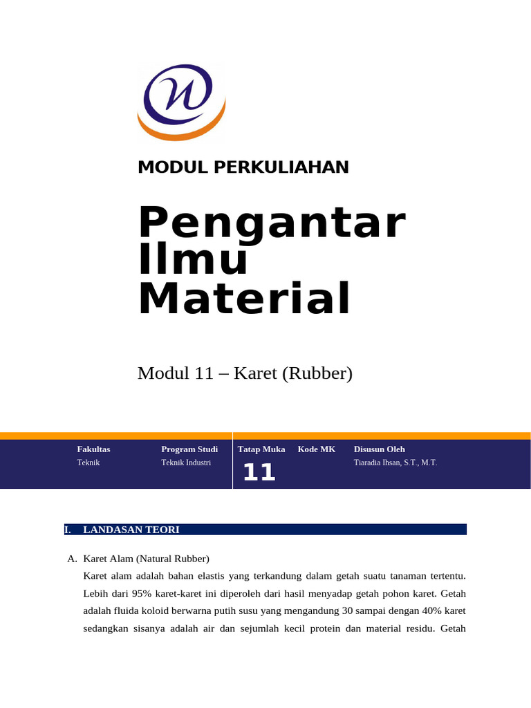 MODUL 11 PIM - Karet (Rubber) | PDF