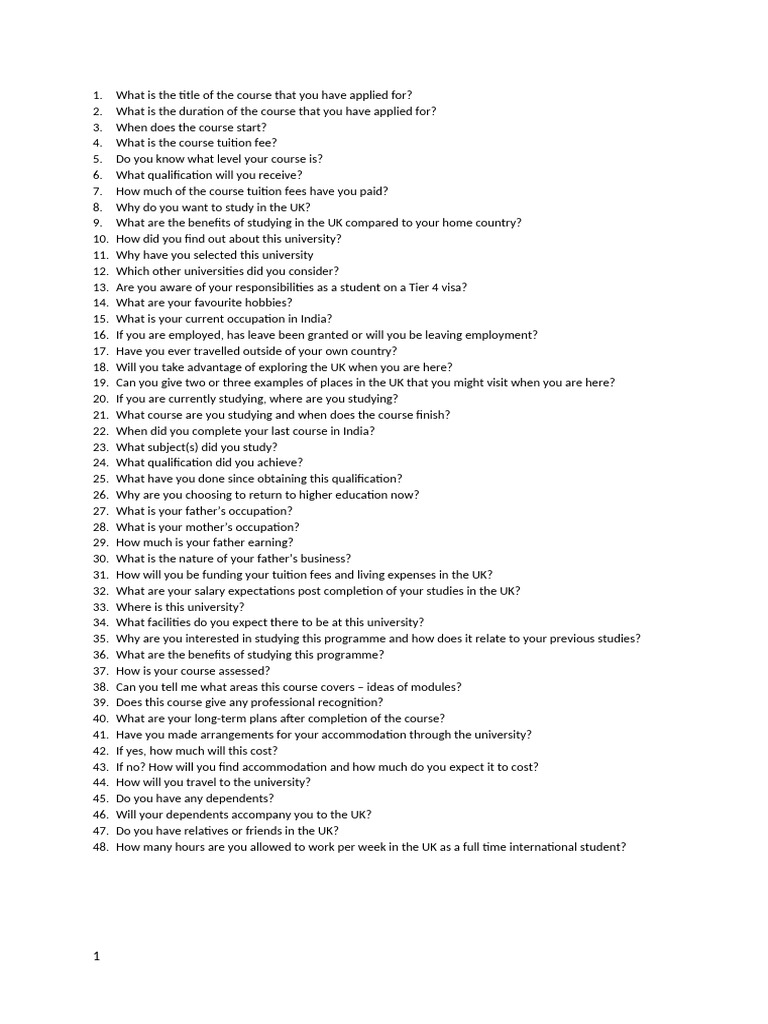 Credibility Questions | PDF