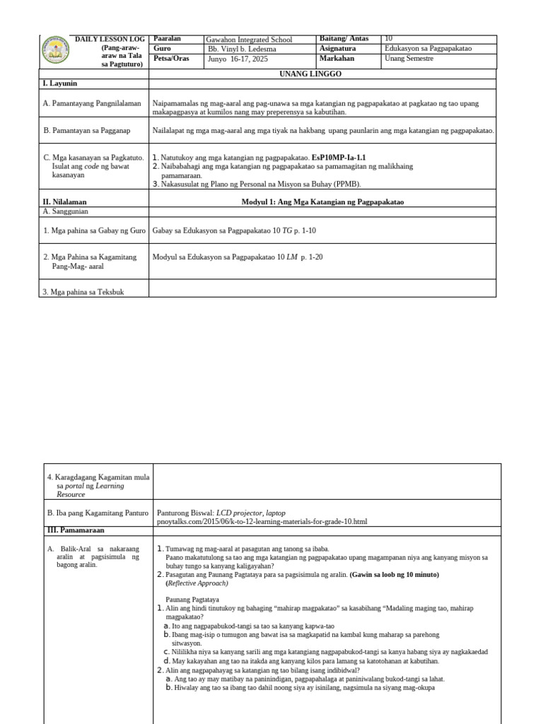 Grade 9 Values Education | PDF