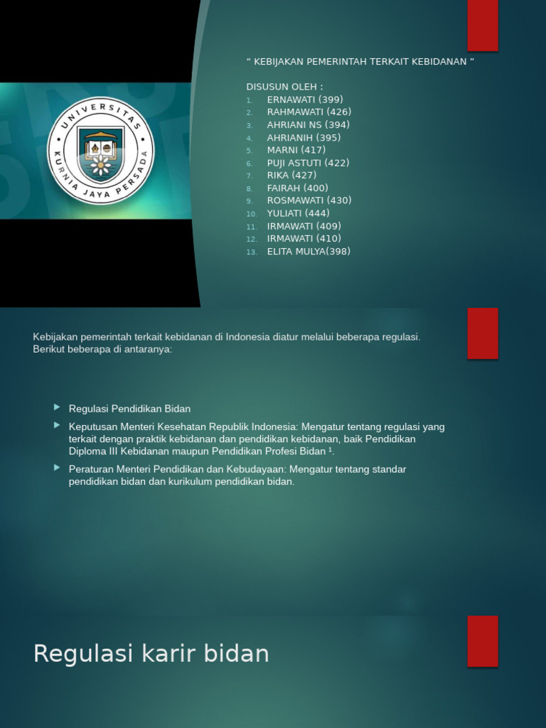 Kebijakan Pemerintah dalam Kebidanan | PDF