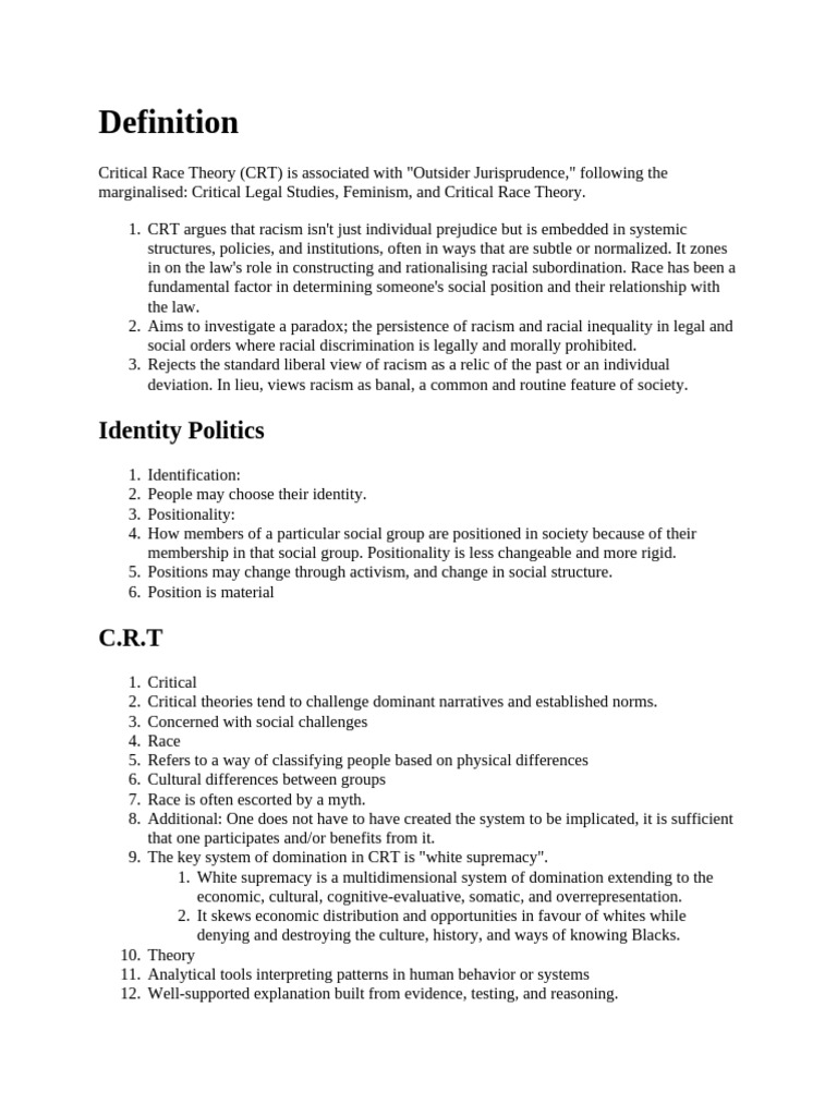 JUR Critical Race Theory - Edited | PDF | Critical Race Theory | Racism