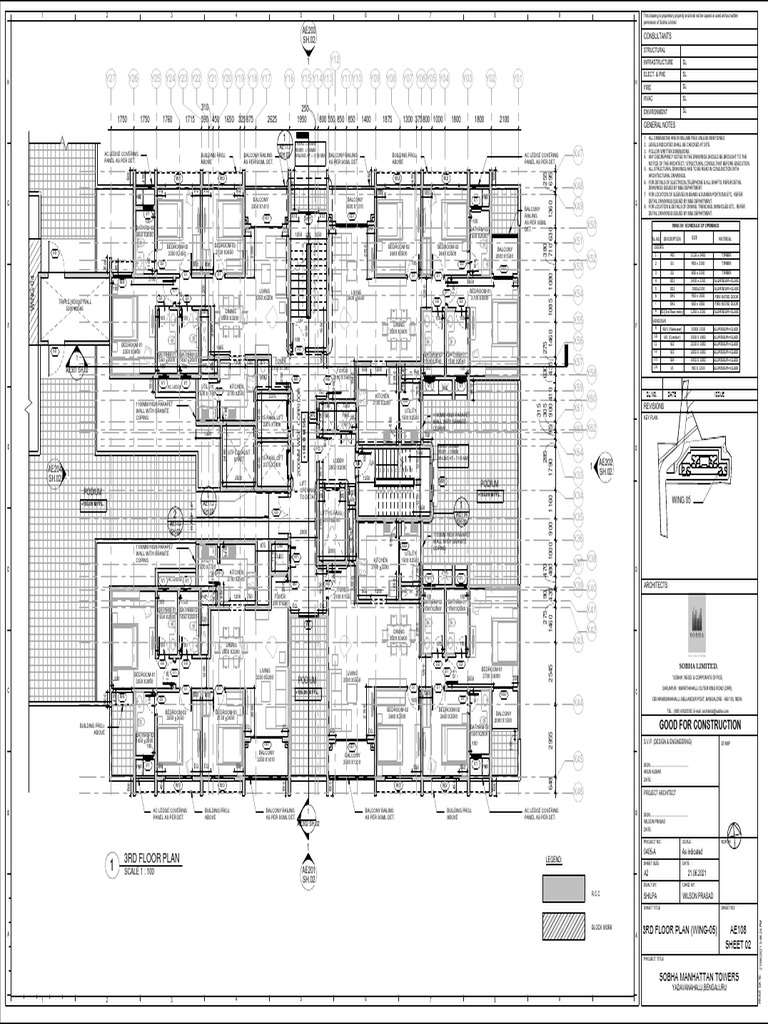 3rd Floor Design Plan - Sobha Manhattan | PDF