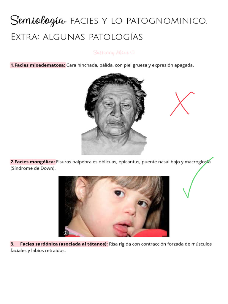 Facies Patológicas y su Significado | PDF