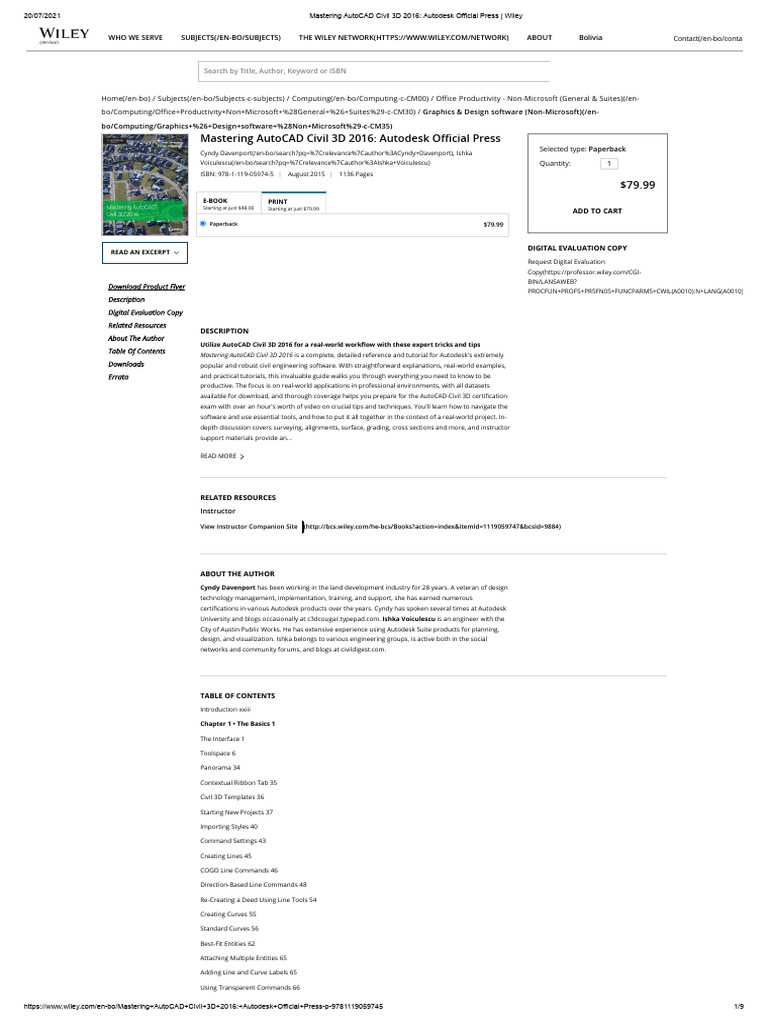 Master AutoCAD Civil 3D 2016 Guide | PDF | Auto Cad | Autodesk