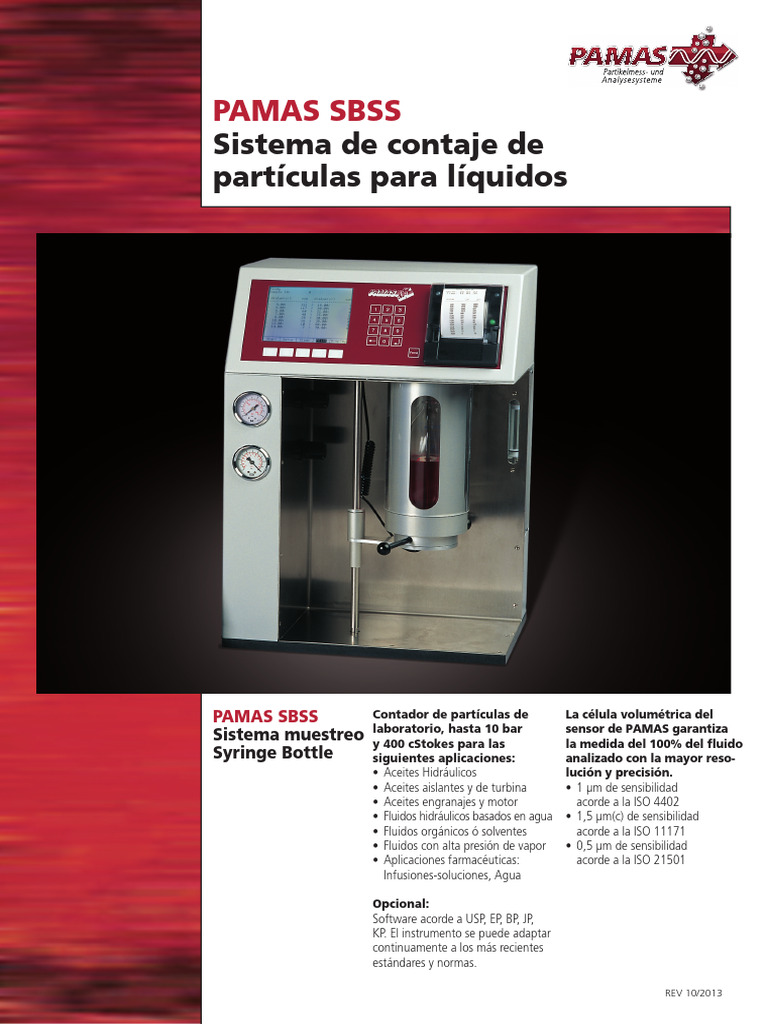 Sistema PAMAS SBSS para Contaje de Partículas | PDF