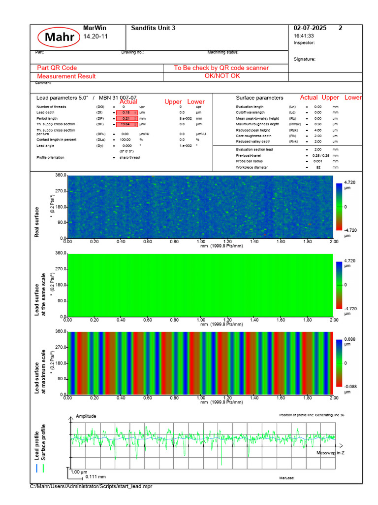 Lead Surface Parameters Report | PDF | Applied And Interdisciplinary ...