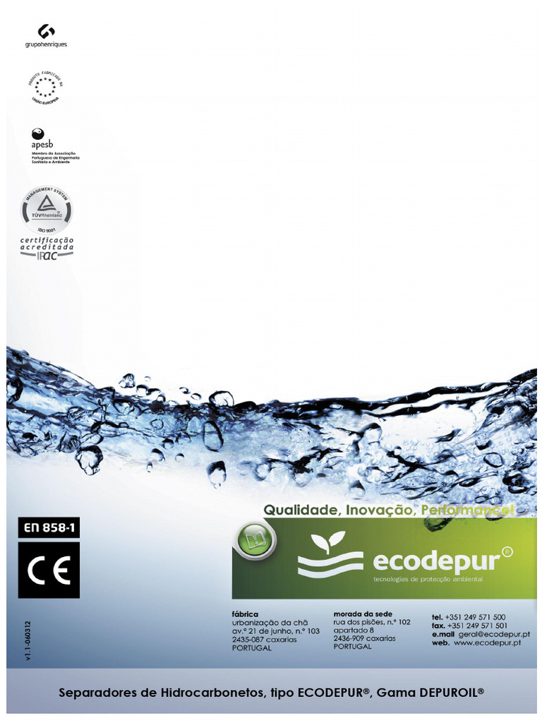 Separadores de Hidrocarbonetos ECODEPUR® | PDF