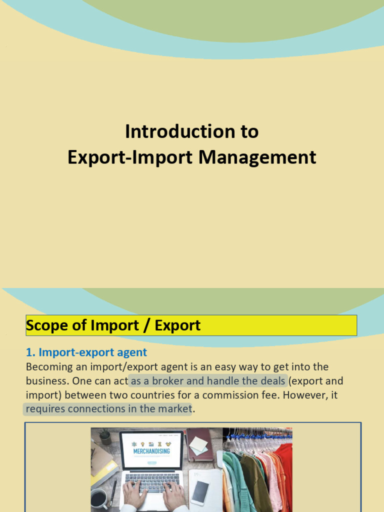 Export-Import Management Overview | PDF | Warehouse | Logistics