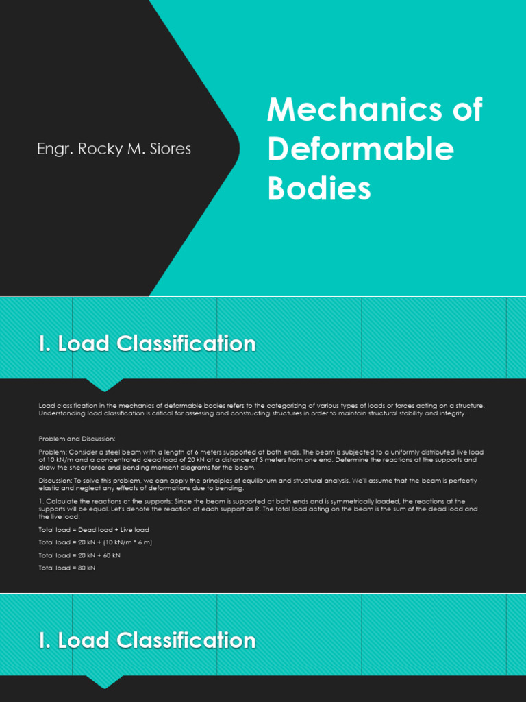 Load Analysis in Deformable Bodies | PDF | Deformation (Engineering ...