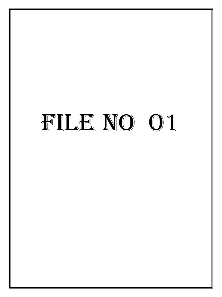 File No 01 | PDF