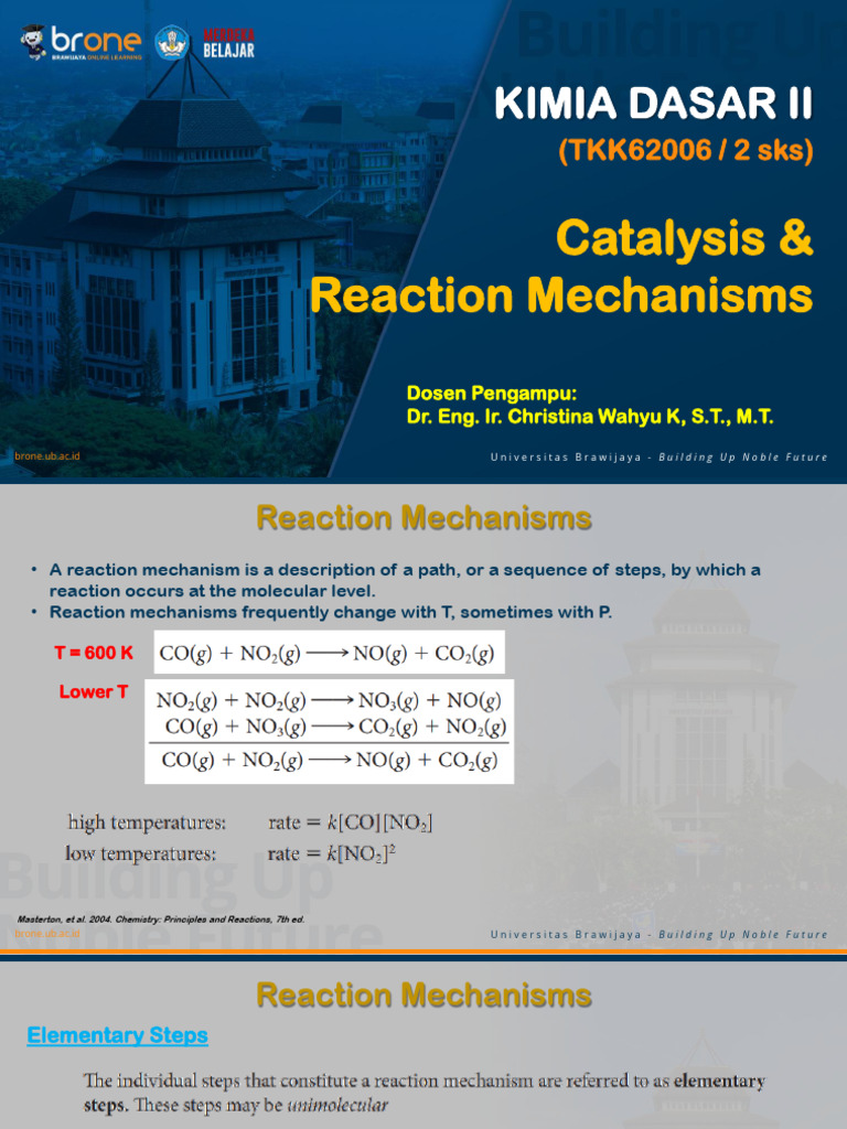 Catalysis and Reaction Mechanisms Guide | PDF | Catalysis | Chemical ...