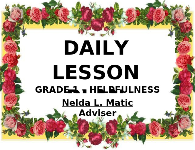 Daily Lesson Plan | PDF