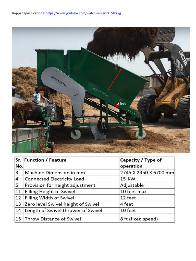 Hopper Specifications and Dimensions | PDF