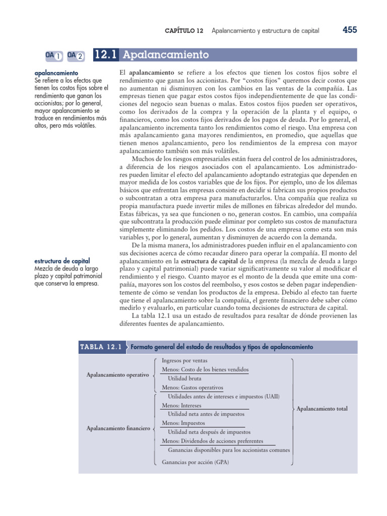 Apalancamiento y Estructura de Capital | PDF | Apalancamiento (Finanzas ...