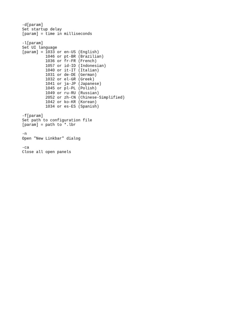 Command Line Options for UI Settings | PDF