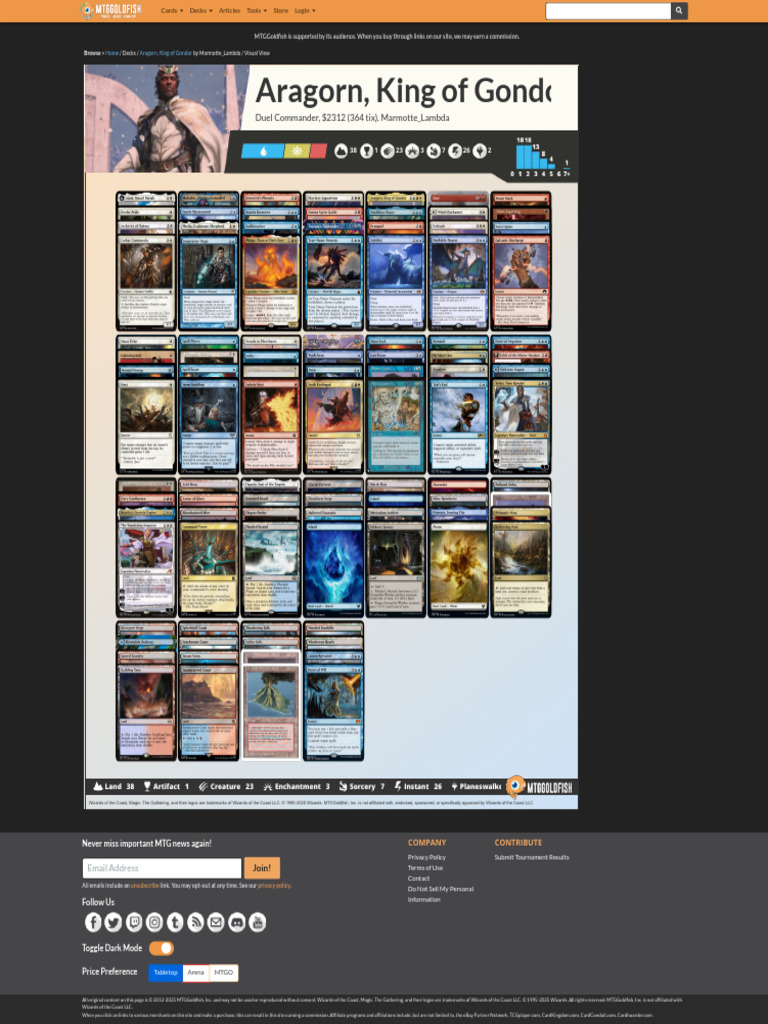 aragorn mtg commander deck Amazon.com: Legendary Fellowship Commander Deck - 4 Color - EDH - Aragorn -  Lord of The Rings LOTR - 100 Card - Custom Magic The Gathering Deck main image 0
