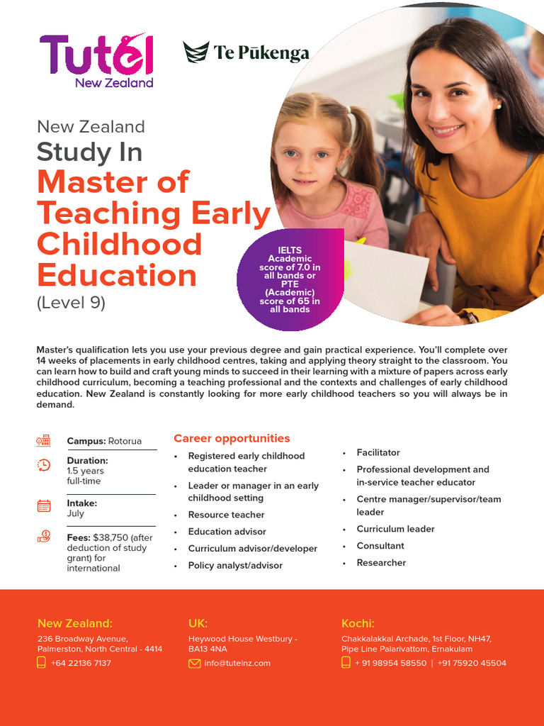 Tutel Flyer Early Childhood Education 23jun05 | PDF | Teachers | Cognition