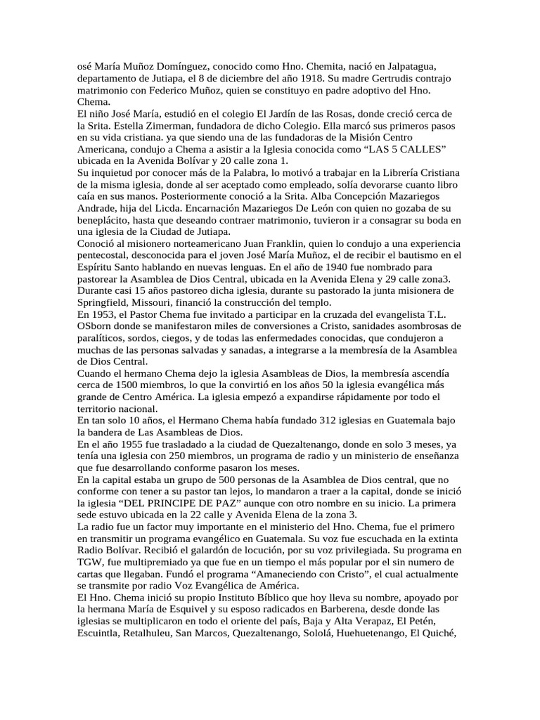 Hno Chemita | PDF | Iglesia cristiana | Religiones abrahámicas