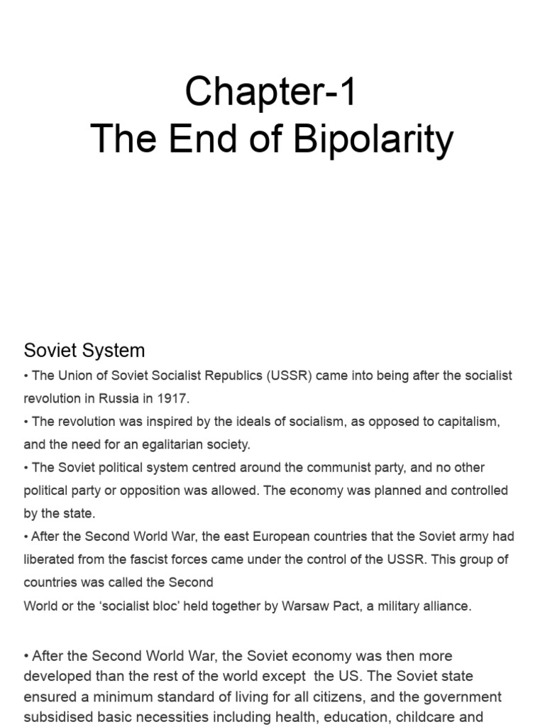 Chapter-1 The End of Bipolarity | PDF | Soviet Union | World Politics