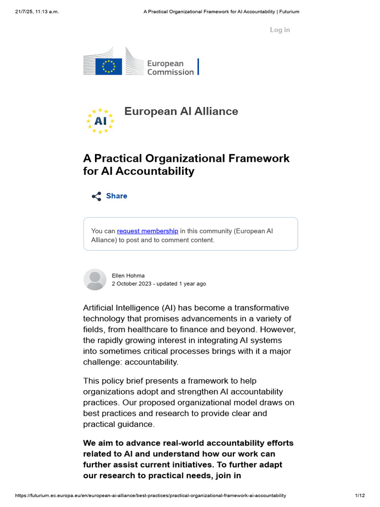 AI Accountability Framework Guide | PDF | Artificial Intelligence ...
