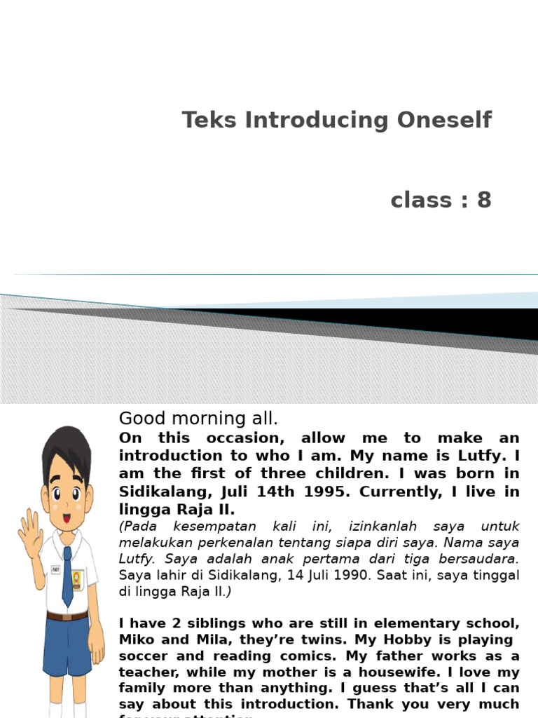 Teks Introducing Oneself | PDF