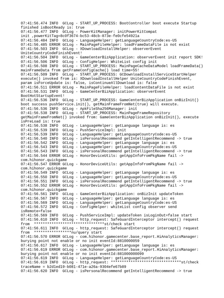 Game Center Startup Log Analysis | PDF | Computer Science | Computer ...