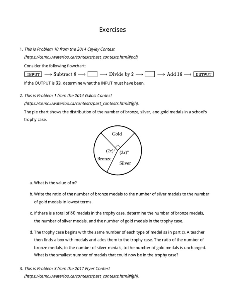 CEMC Contest Problems and Solutions | PDF | Mathematics