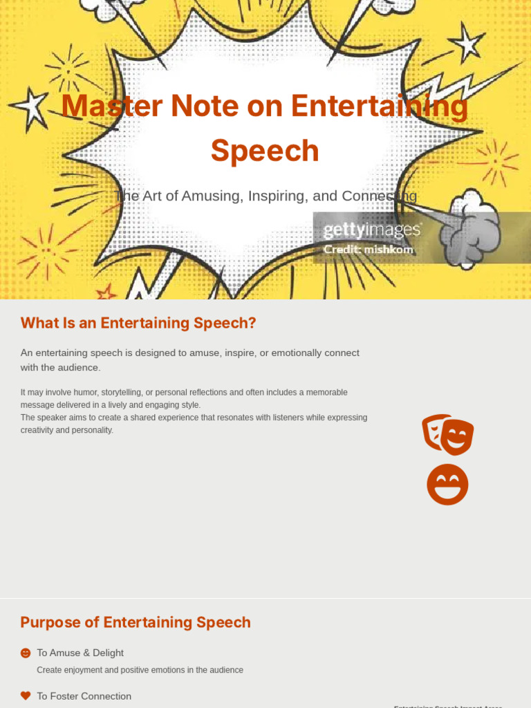 Key Elements of Entertaining Speech | PDF | Humour