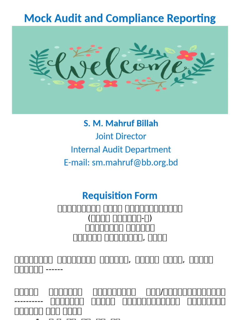 Mock Audit and Compliance Overview | PDF | Audit | Regulatory Compliance