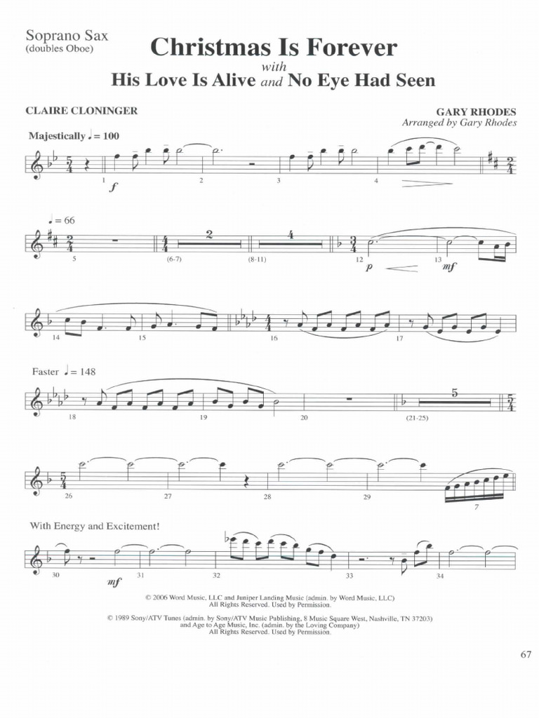 20 - Sax Soprano Dobra Oboé - É Natal Pra Sempre | PDF