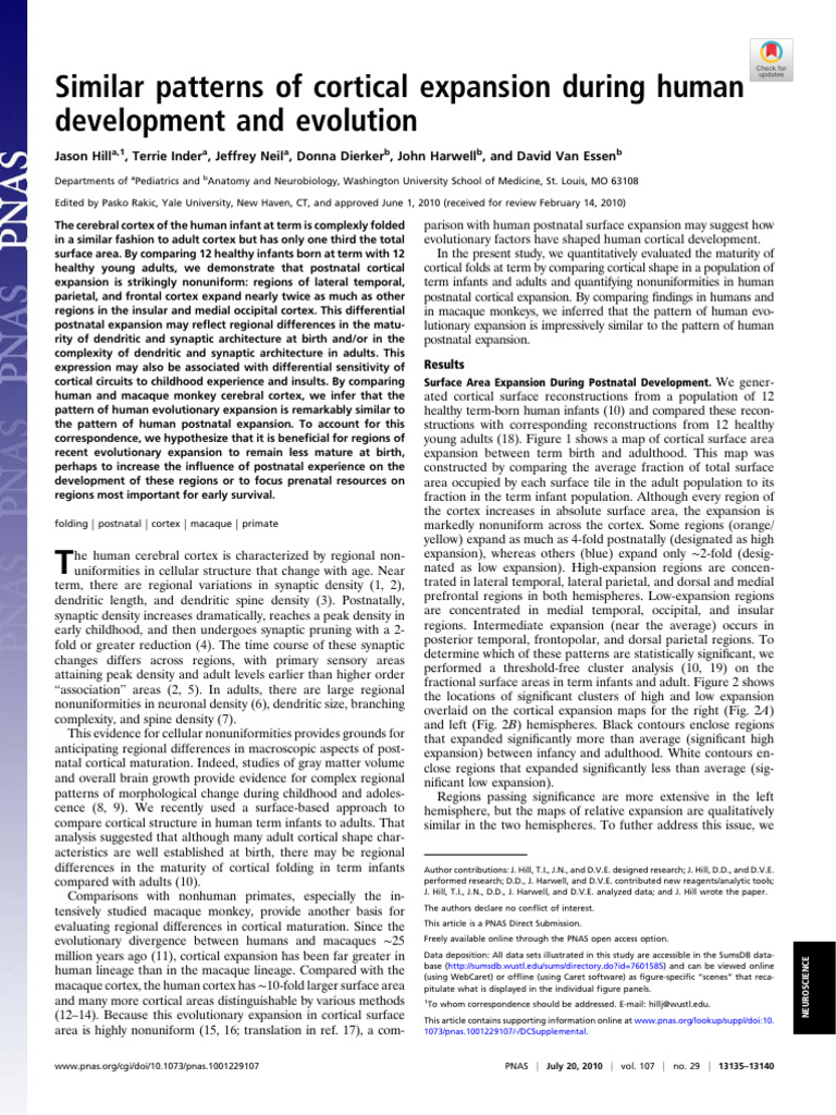 Hill Et Al Similar Patterns of Cortical Expansion During Human ...