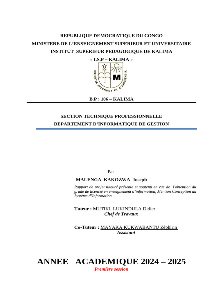Modèle informatique de gestion 2024 | PDF