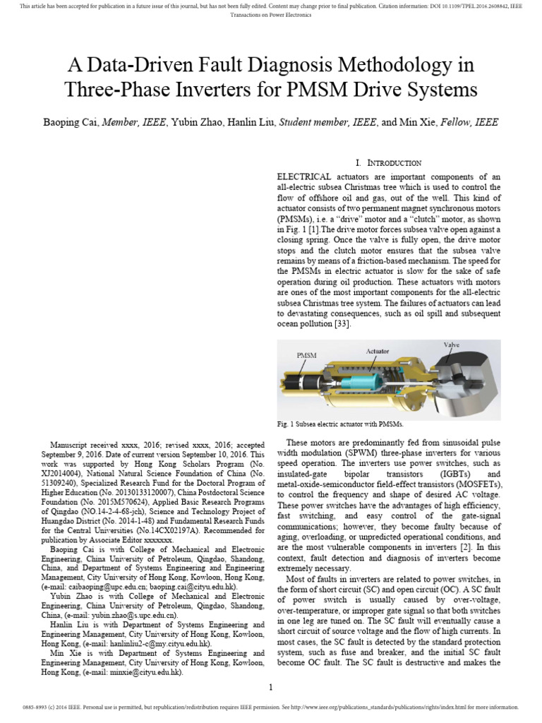 Fault Diagnosis in Three-Phase Inverters | PDF | Power Inverter ...