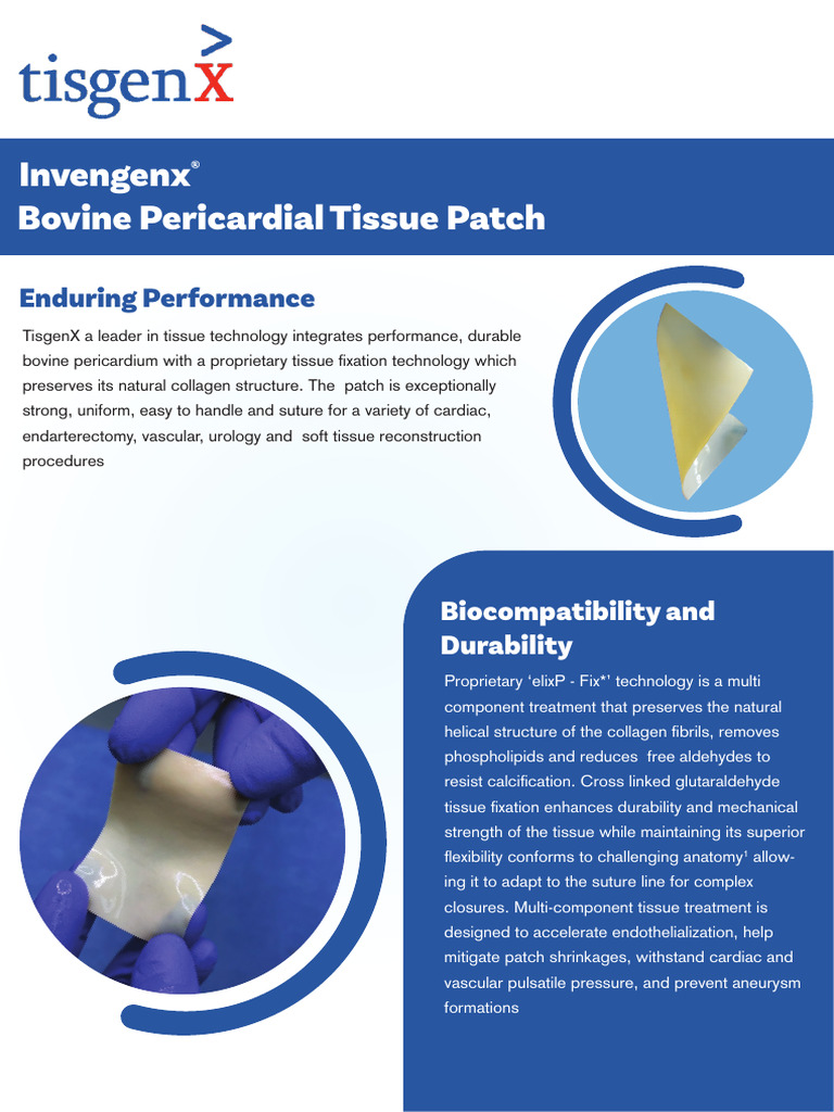 Bovine Pericardial Patch | PDF | Heart | Fixation (Histology)