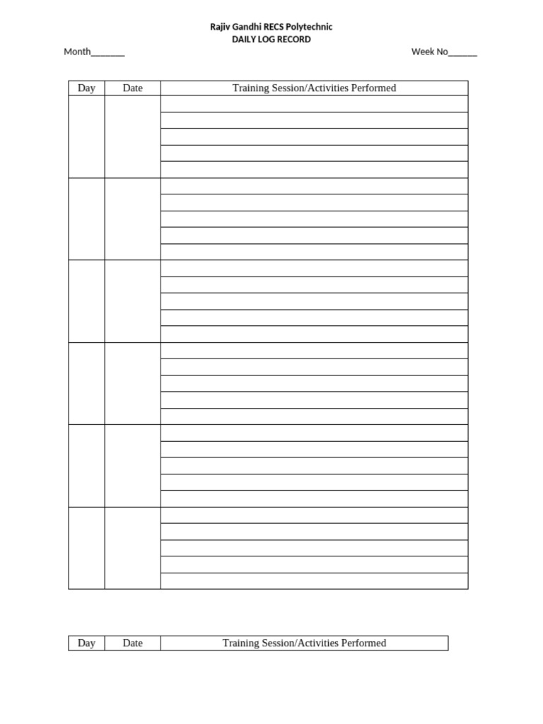 Rajiv Gandhi RECS Polytechnic Log | PDF