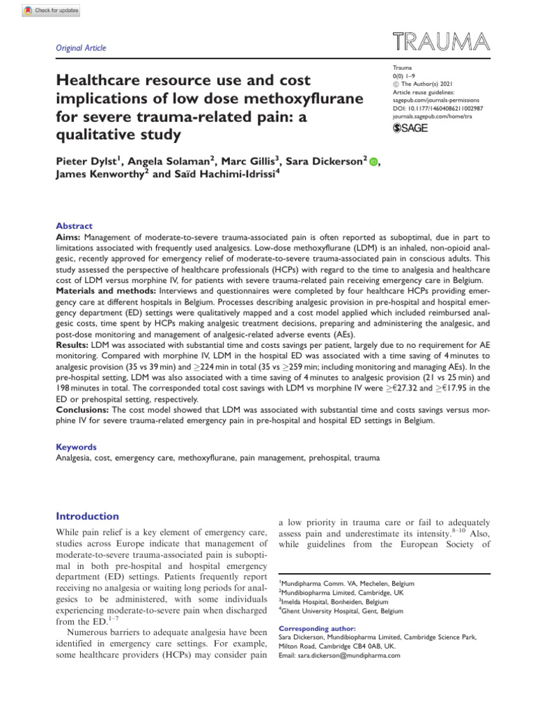 Healthcare Resource Use and Cost Implications of Low Dose ...