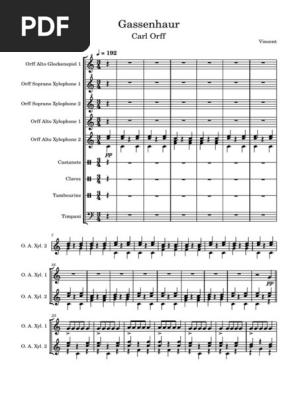 Carl Orff - Gassenhauer | PDF