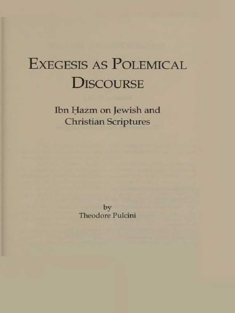 Ibn Hazm's Polemics on Scriptures | PDF | Berbers | Al Andalus