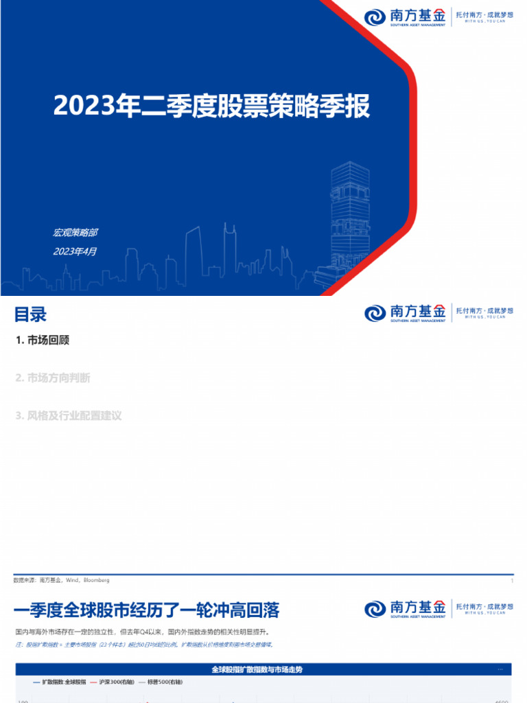 南方基金2023年二季度股票策略季报2304 | PDF