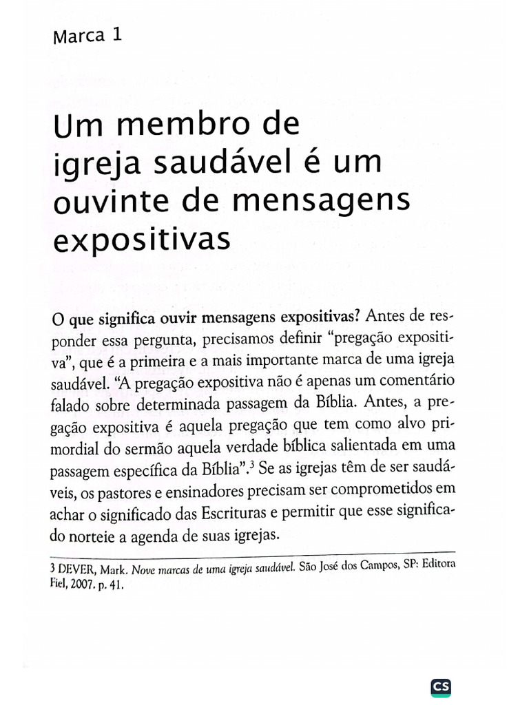 Nove Marcas De Uma Igreja Saudável - Mark Dever By Editora Fiel