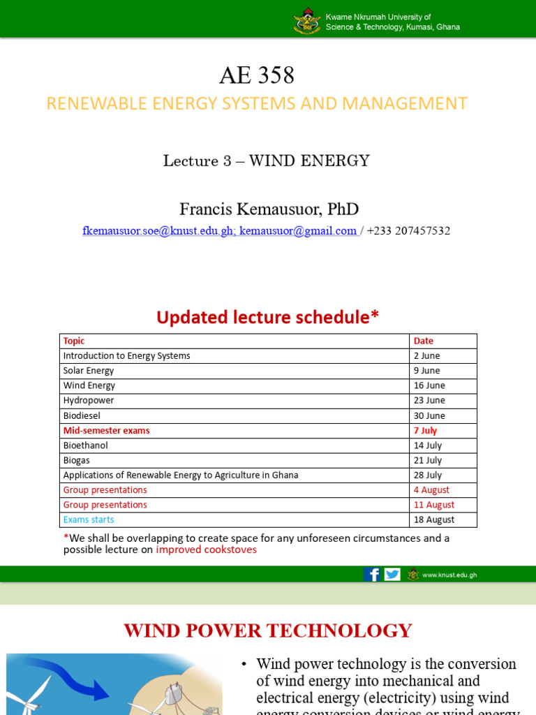 Wind Energy Systems Overview | PDF | Turbine | Wind Turbine