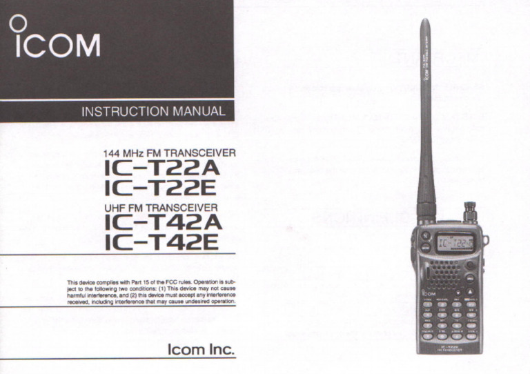Icom T22a1 | PDF