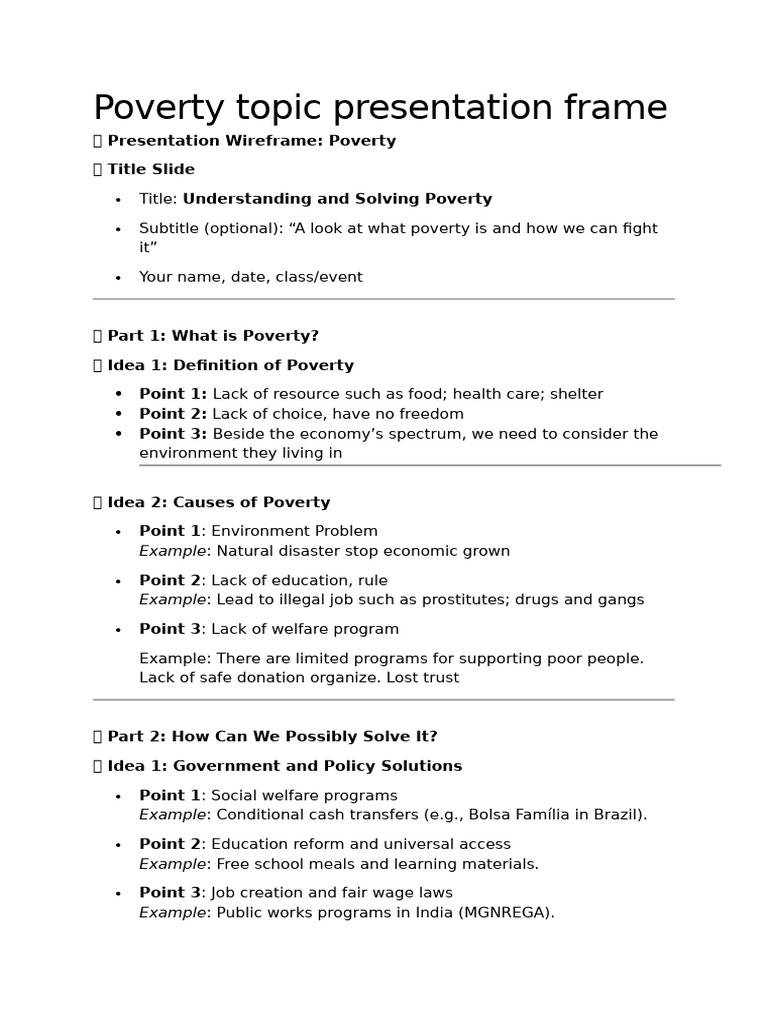 Understanding Poverty Solutions | PDF