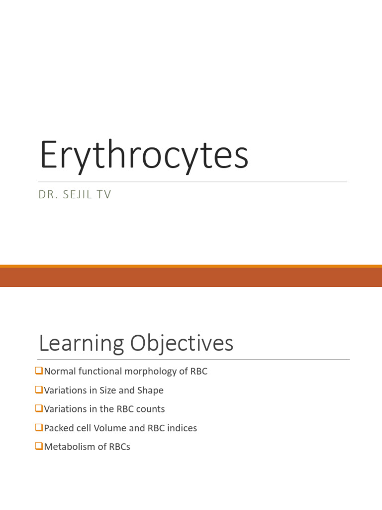 Erythrocytes: Structure and Variations | PDF | Red Blood Cell | Histology