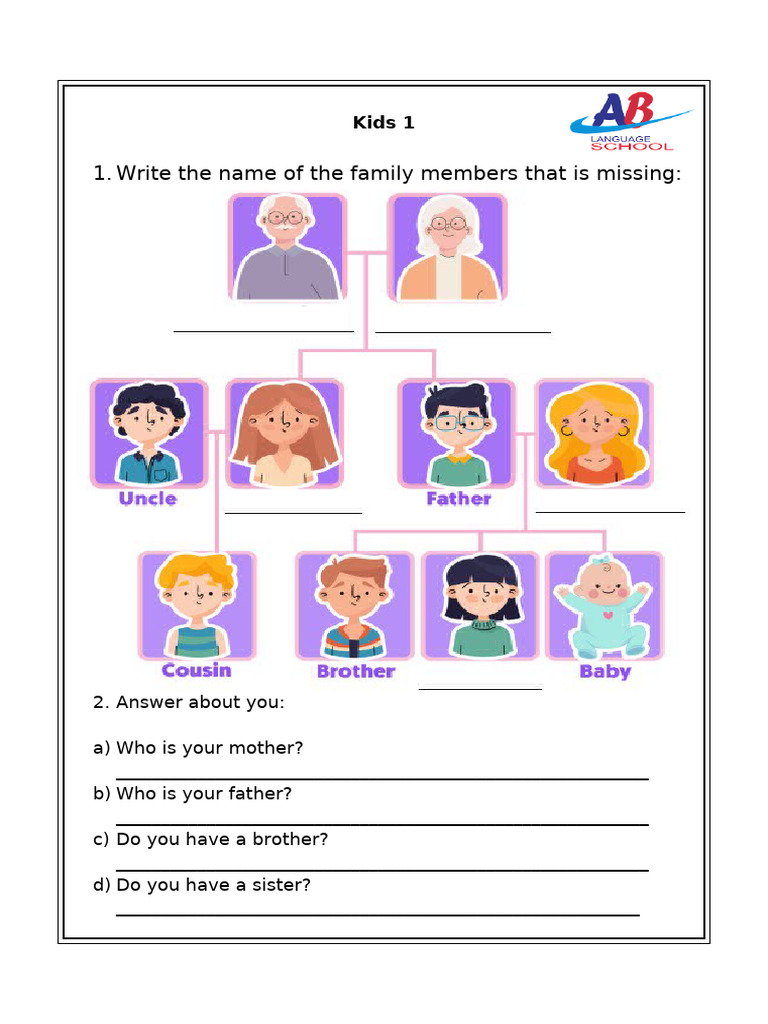 Write The Name of The Family | PDF