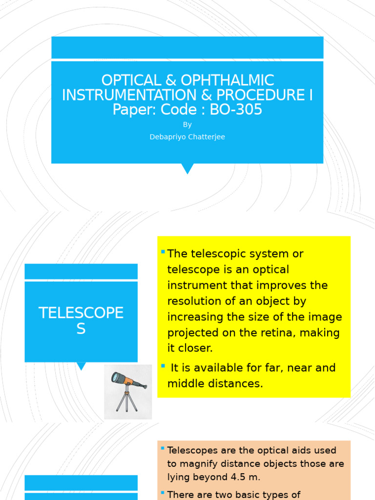 Optical & Ophthalmic Instrumentation | PDF | Optics | Light