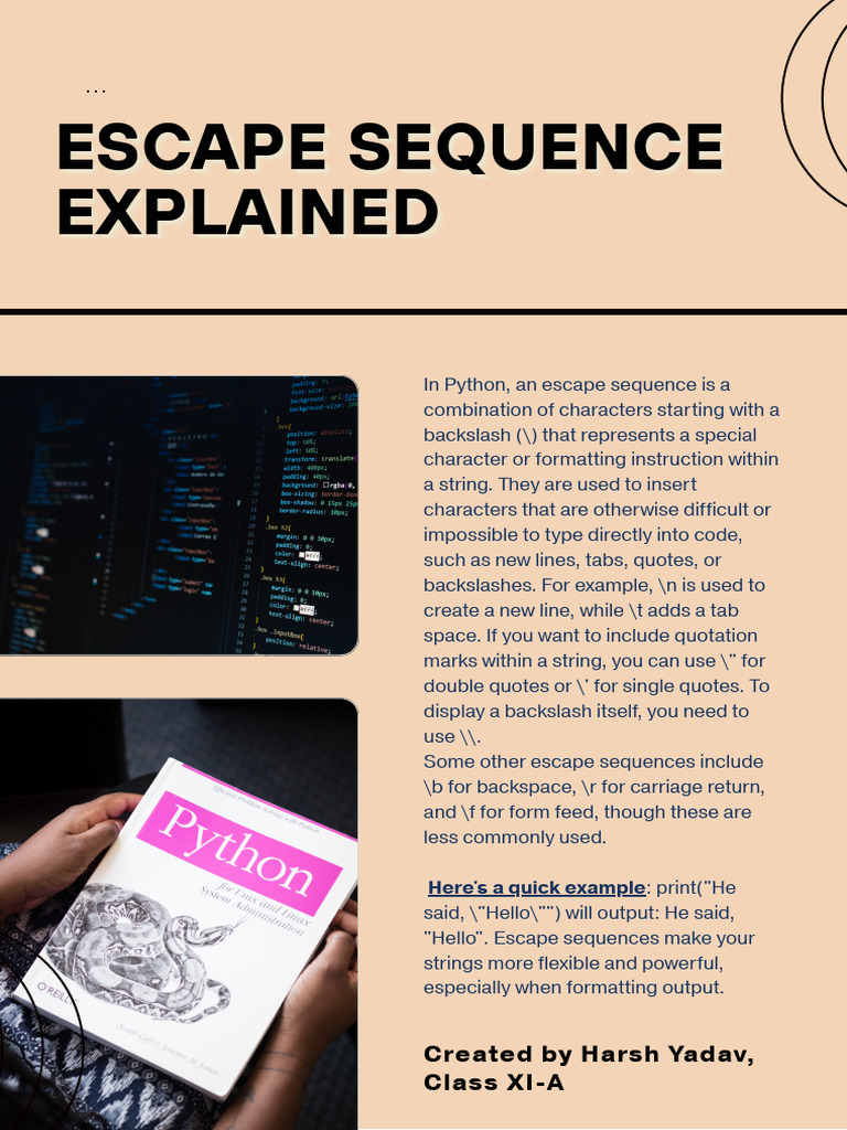 Python Escape Sequences Explained | PDF