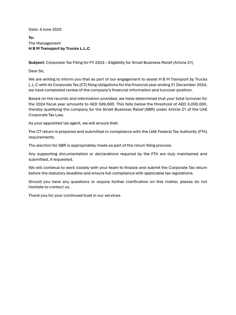 Clarification Letter | PDF