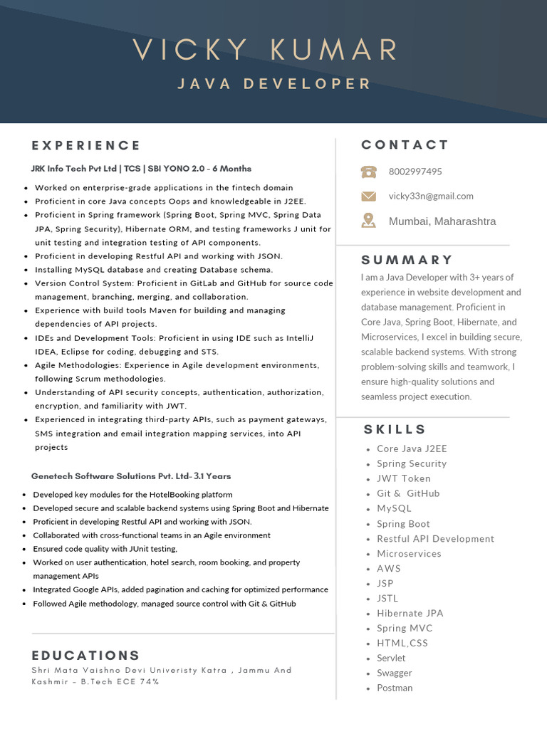 Java Developer with Spring Boot Expertise | PDF | Spring Framework ...